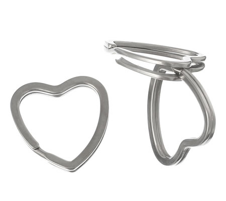 Sleutelhanger Hart donker zilver