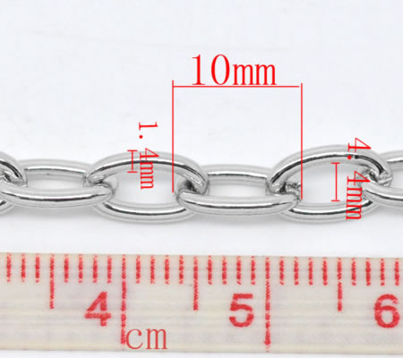 2 Meter Ketting Donker Zilver