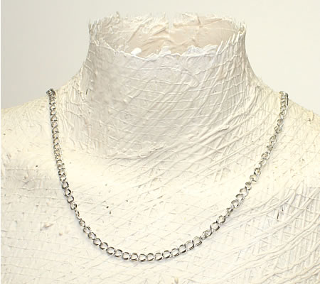 4 meter donker zilveren ketting