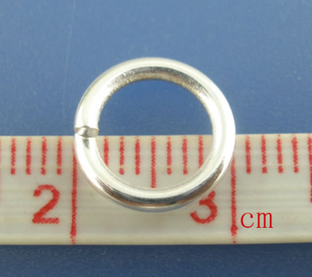 50 stuks Open ring Donker Zilver