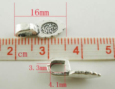 Hanger met Plakvlak Donker Zilver 15.7 mm