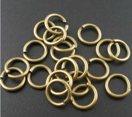 50 stuks Open Ring 8 mm Brons