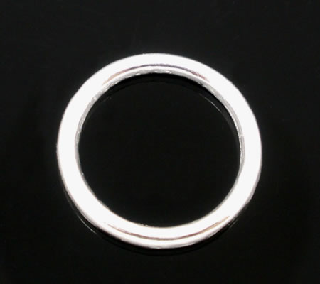 5x Gesloten Ring Licht zilver 14 mm