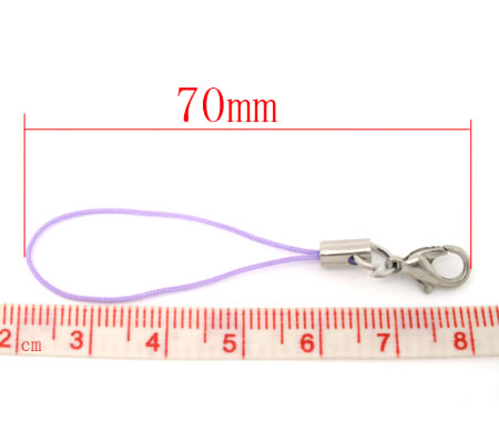 1x Telefoonkoordje Lila