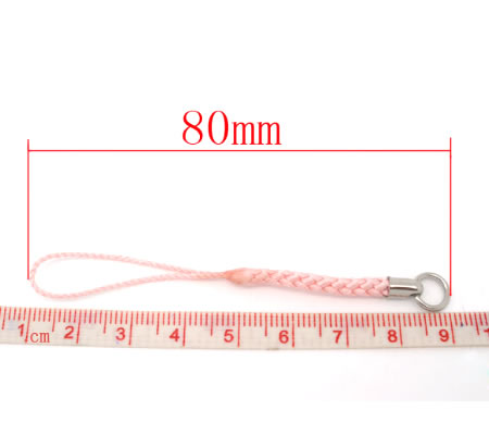 Telefoonkoordje licht roze