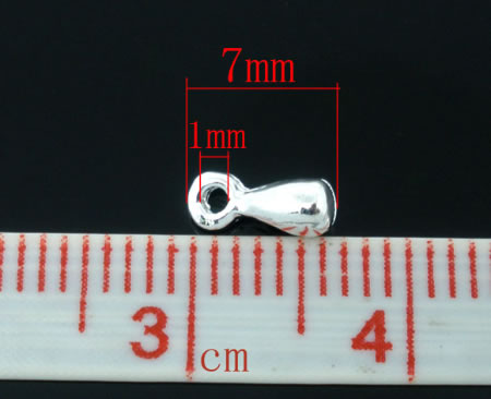 10 x pegelvormig ketting sluiter lichtzilver