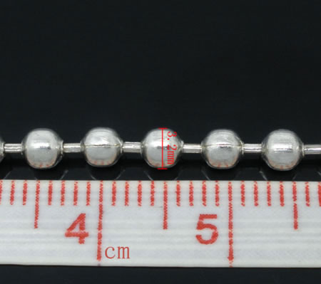 Ballchain donker zilver 3.2 mm