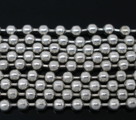Ballchain donker zilver 3.2 mm
