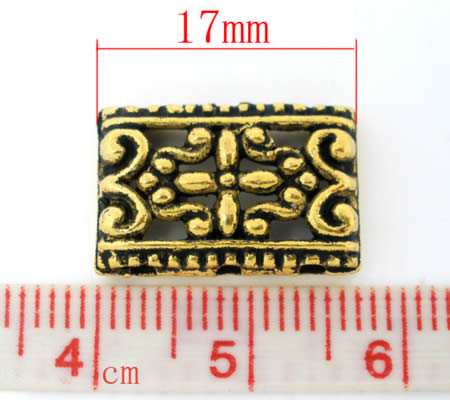 1x Verdeler 3-gaats Antiek Goudkleurig