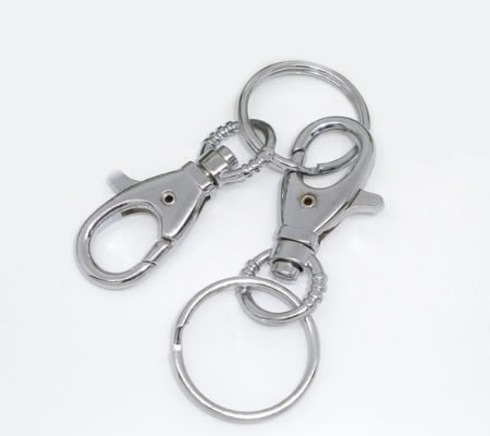 Splitring - Sleutelhanger Donker Zilver