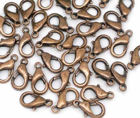2 stuks Lobsterslotje roodkoper 14 mm