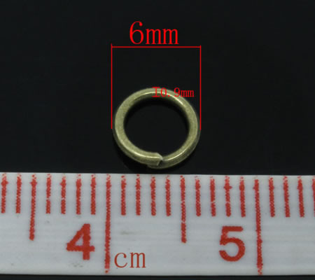 500x Open ring 6 mm Brons
