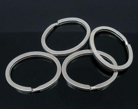 Zware Splitring donker zilver