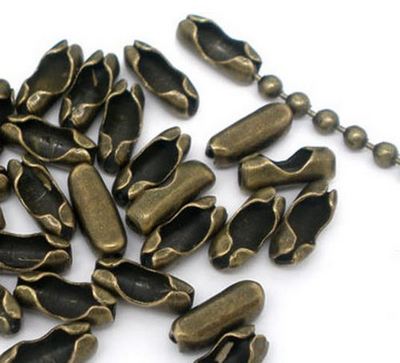 10 ballchain connectors Brons
