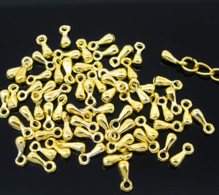 10 x pegelvormig ketting sluiter goud