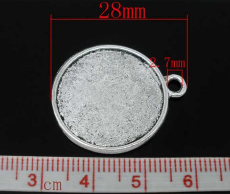 Donker zilveren bedelhanger 2-zijdig