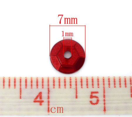 250 stuks Pailletten Rood