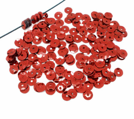 250 stuks Pailletten Rood