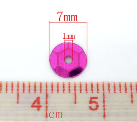 250 stuks Pailletten fuchsia