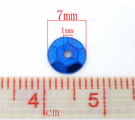 250 stuks Pailletten Blauw