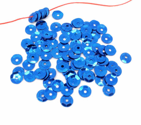 250 stuks Pailletten Blauw