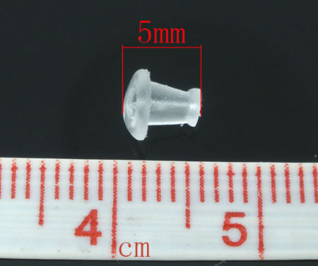 50x rubberen oorbelstoppertjes 5 x 5 mm