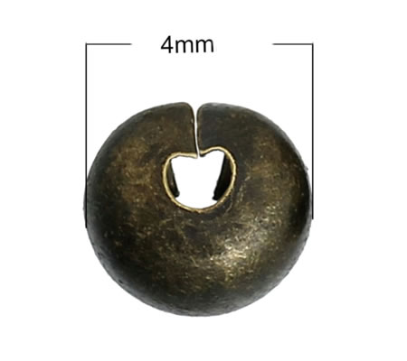 50 Afdekkralen voor knijpkraaltjes Brons