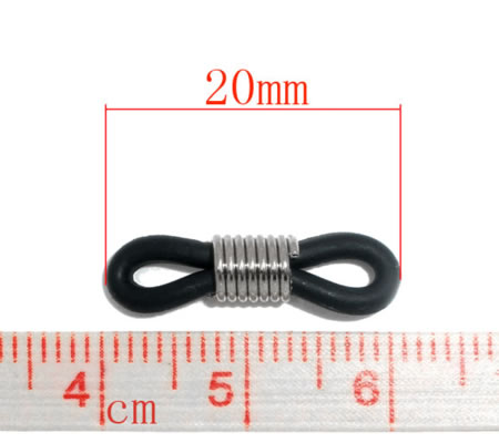 1x Brillenkoord eindstukje zwart