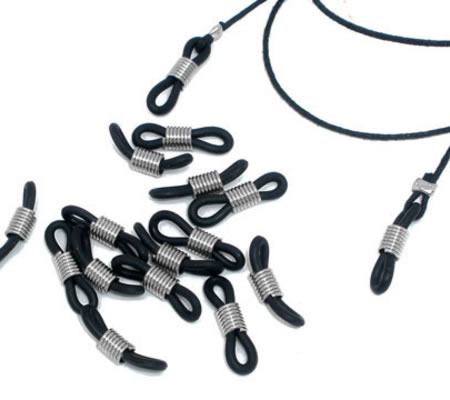 1x Brillenkoord eindstukje zwart