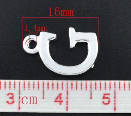 1x Bedel lichtzilver - letter "G"