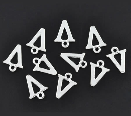 1x Bedel lichtzilver - letter "V"