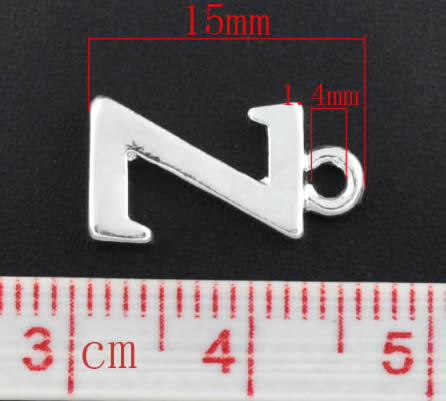 1x Bedel lichtzilver - letter "Z"