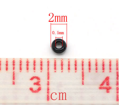 20 gram Rocailles 2 mm Zwart