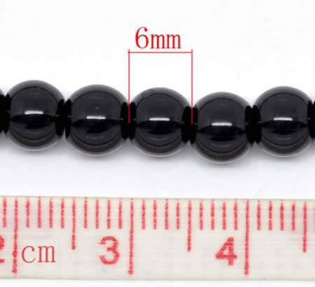 Snoertje Glasparel 6 mm Zwart