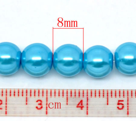 Snoertje Glasparel 8 mm Turquoise