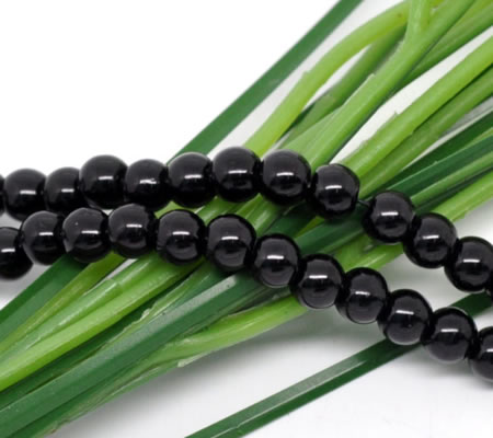 Snoertje Glasparel 8 mm Zwart