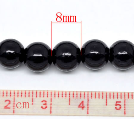 Snoertje Glasparel 8 mm Zwart