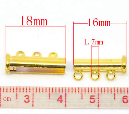 3-rij magneetslot goudkleurig