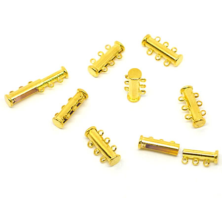 3-rij magneetslot goudkleurig