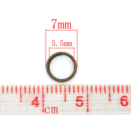 100x splitringen Brons 7 mm