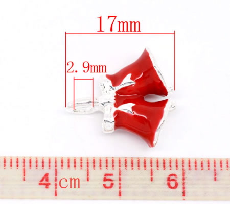 1x Kerst Bedeltje 3D Klokjes