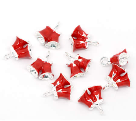 1x Kerst Bedeltje 3D Klokjes