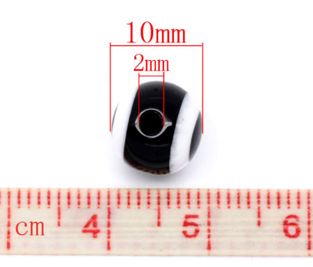 5x Evil Eye Kraaltjes Zwart/Wit