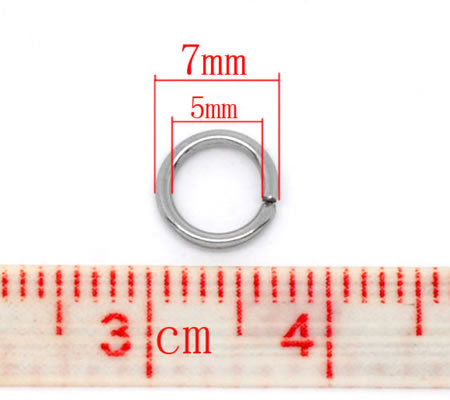 20x roestvrijstalen (304) open ring 7 mm