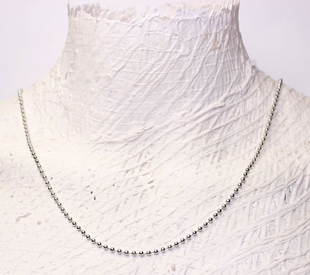 Ballchain donker zilver 2.4 mm