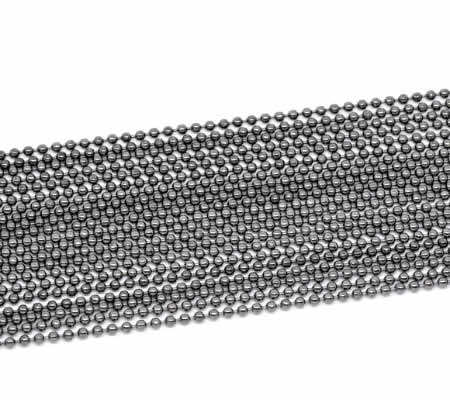 1 meter Ballchain Antraciet 2.4 mm