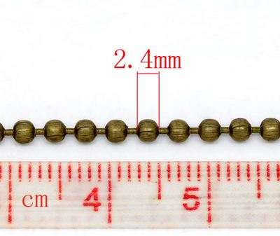 Ballchain Brons 2.4 mm