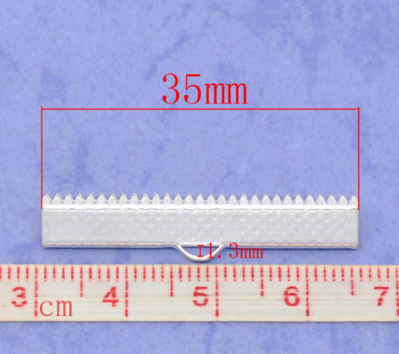 1x Koordklem Licht Zilver 35 mm