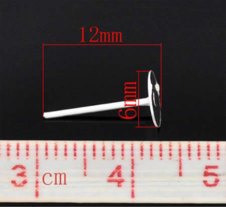 Oorbel Plakstekertjes / Plakvlak 6mm