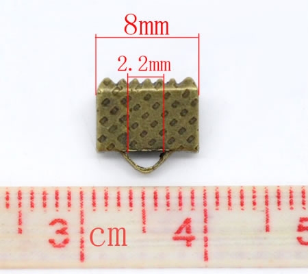 2x Koordklem Donker Zilver 8 mm